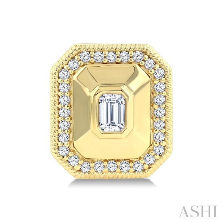 .35CTTWDM OCT ART DECO BOLD ER YG 14K-G*