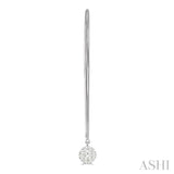 1/3 Ctw Round Dangler Lovebright Diamond Earring in 14K White Gold