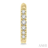 1/8 Ctw Single Cut Diamond Huggie Petite Earrings in 10K Yellow Gold