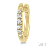 1/8 Ctw Single Cut Diamond Huggie Petite Earrings in 10K Yellow Gold