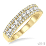 1 Ctw Channel Round Cut Diamond Wedding Band in 14K Yellow Gold