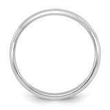14k White Gold 3mm Half-Round Wedding Band Size 7
