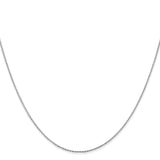 14K White Gold 20 inch .8mm Diamond-cut Parisian Wheat with Lobster Clasp Chain