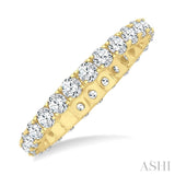 1 1/2 Ctw Round Cut Diamond Eternity Wedding Band in 14K Yellow Gold