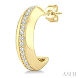 .15CTRDDM BOLD HALF HOOP ER YG 10K-G*
