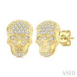 .15CTRDDM PETITE SKULL ER YG 10K-S*