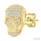 .15CTRDDM PETITE SKULL ER YG 10K-S*