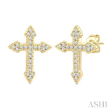 .15CTRD DM CROSS ER YG 10K-S*