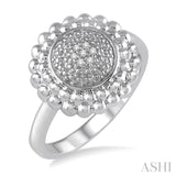 1/50 Ctw Round Cut Diamond Ring in Sterling Silver