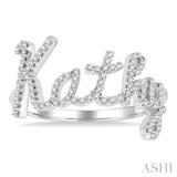.33CTRDDM"KATHY"SCRIPT RG-SML WG 10K-S*