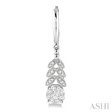 1/2 Ctw Lovebright Round Cut Diamond Earrings in 10K White Gold