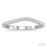 1/5 ctw Round Cut Diamond Wedding Band in 14K White Gold