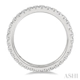 1 Ctw Round Cut Diamond Eternity Wedding Band in 14K White Gold