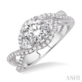 1/2 Ctw Diamond Semi-Mount Engagement Ring in 14K White Gold
