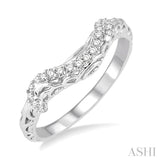 1/6 Ctw Round Cut Diamond Wedding Band in 14K White Gold