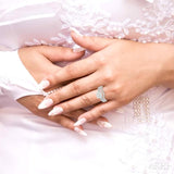 3/4 Ctw Diamond Wedding Set with 3/4 Ctw Round Cut Engagement Ring and 1/10 Ctw Wedding Band in 14K White Gold