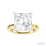 1/5 Ctw Akari Princess Shape Round Cut Diamond Semi-Mount Engagement Ring in 14K Yellow and White Gold