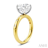 1/6 Ctw Round Shape Round Cut Diamond Semi-Mount Engagement Ring in 14K Yellow and White Gold