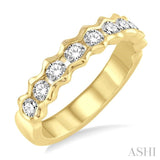 3/4 Ctw Round Cut Diamond Stack Band in 14K Yellow Gold