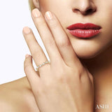 1/2 Ctw Zigzag Baguette and Round Cut Diamond Fashion Band in 14K Yellow Gold