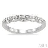 1/4 Ctw Round Cut Diamond Wedding Band in 14K White Gold