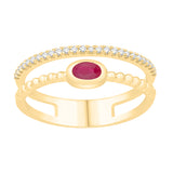 Colored Stone Rings  -  Women'