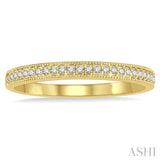 1/10 Ctw Round Cut Diamond Wedding Band in 14K Yellow Gold
