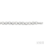 1/10 Ctw Round Cut Diamond Swirl bracelet in Sterling Silver