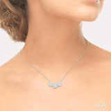 1/2 ctw 3-Stone Lovebright Round Cut Diamond Necklace in 14K White Gold