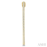 1 ctw Inside-Out Round Cut Diamond 1 1/2 Inch Hoop Earrings in 14K Yellow Gold