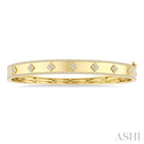 .75CTRDDM CLOVER BANGLE YG 14K-G*