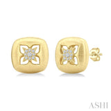 .08CTRDDM FLORAL STUD ER YG 14K-G