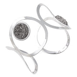 Sterling Silver Grey Drusy Cuff