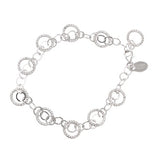 Sterling Silver Multi Circle & Chain Bracelet 
