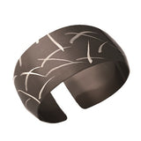 Sterling Silver Ruthenium Dome Cuff