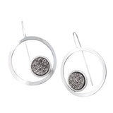Sterling Silver Lightning Drusy Earring 