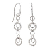 Sterling Silver Multi Ring/Chain Earring 