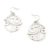 Sterling Silver Circle Script Earring