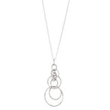 Sterling Silver 8 Ring Necklace 