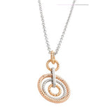 Sterling Silver Rose Sm. Ring Necklace 