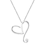 .02 CTTW SHH DIAMOND SILVER PENDANT 