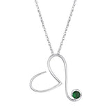 May Birthstone Heart Pendant 