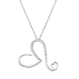 1/10 CTTW SHH DIAMOND AND SILVER PENDANT