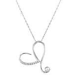 1/10 CTTW SHH DIAMOND AND SILVER PENDANT 