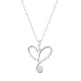 1/10 CTTW SHH DIAMOND AND SILVER PENDANT