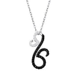 1/4 CTTW SHH BLACK DIAMOND PENDANT