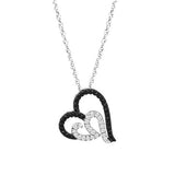 Steal Her Heart  1/3 CTTW Black Diamond Pendant 
