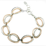 STERLING SILVER AND ROSE GOLD PLATED VANESSA BRACELET