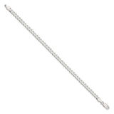 Sterling Silver 4.5mm Flat Curb Chain