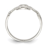 Sterling Silver & CZ Polished Mom Ring
